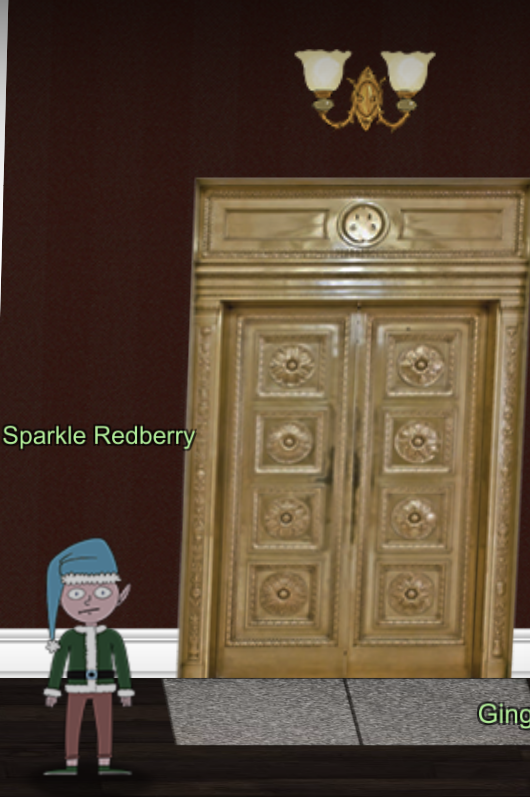 Door Santavator with Sparkle